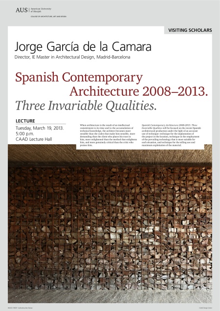 Spanish Contemporary Architecture 2008-2013. Three Invariable Qualities